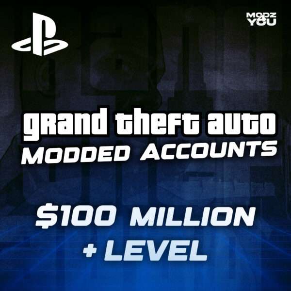 GTA 5 PS4/5 Modded Account (100 Million + Level)