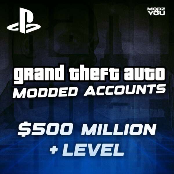 GTA 5 PS4/5 Modded Account (500 Million + Level)